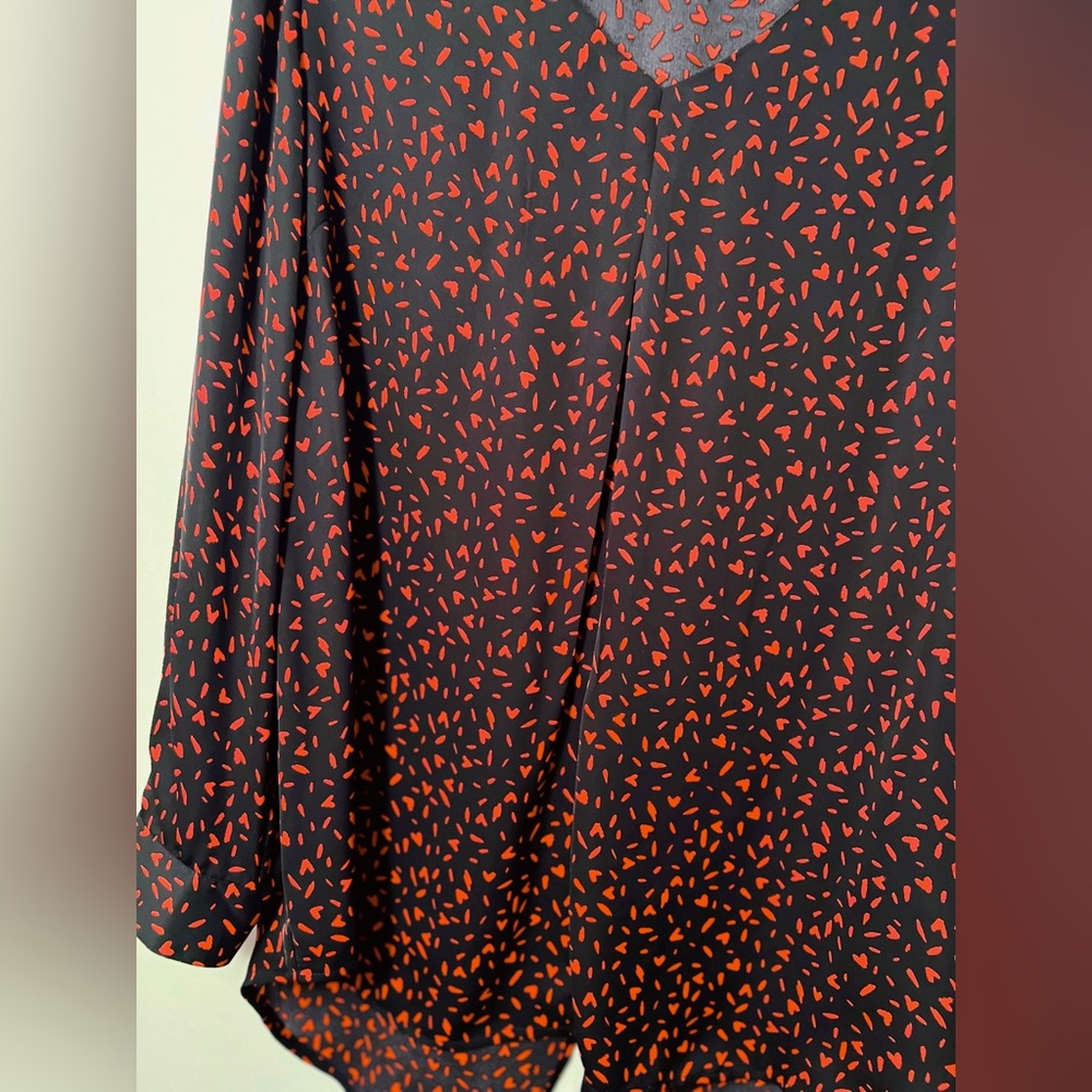 Split Back, V-Neck Blouse
